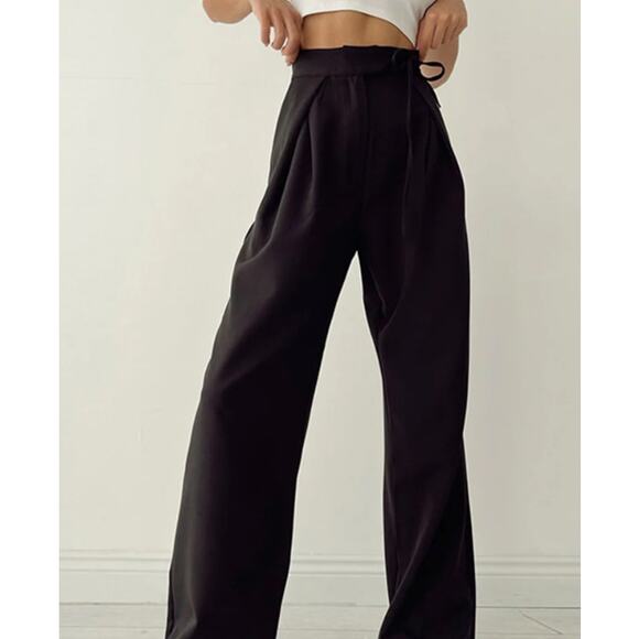 Palazzo Tied Wide Leg Dress Pants | Size Xl | Commense - Picture 2 of 4